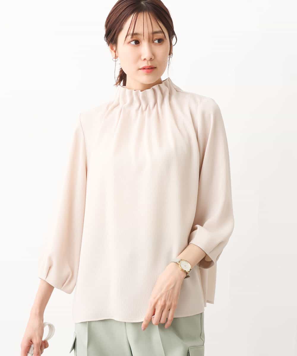 スタンドネックデザインブラウス/洗える(ブラウス・シャツ) | MK  
