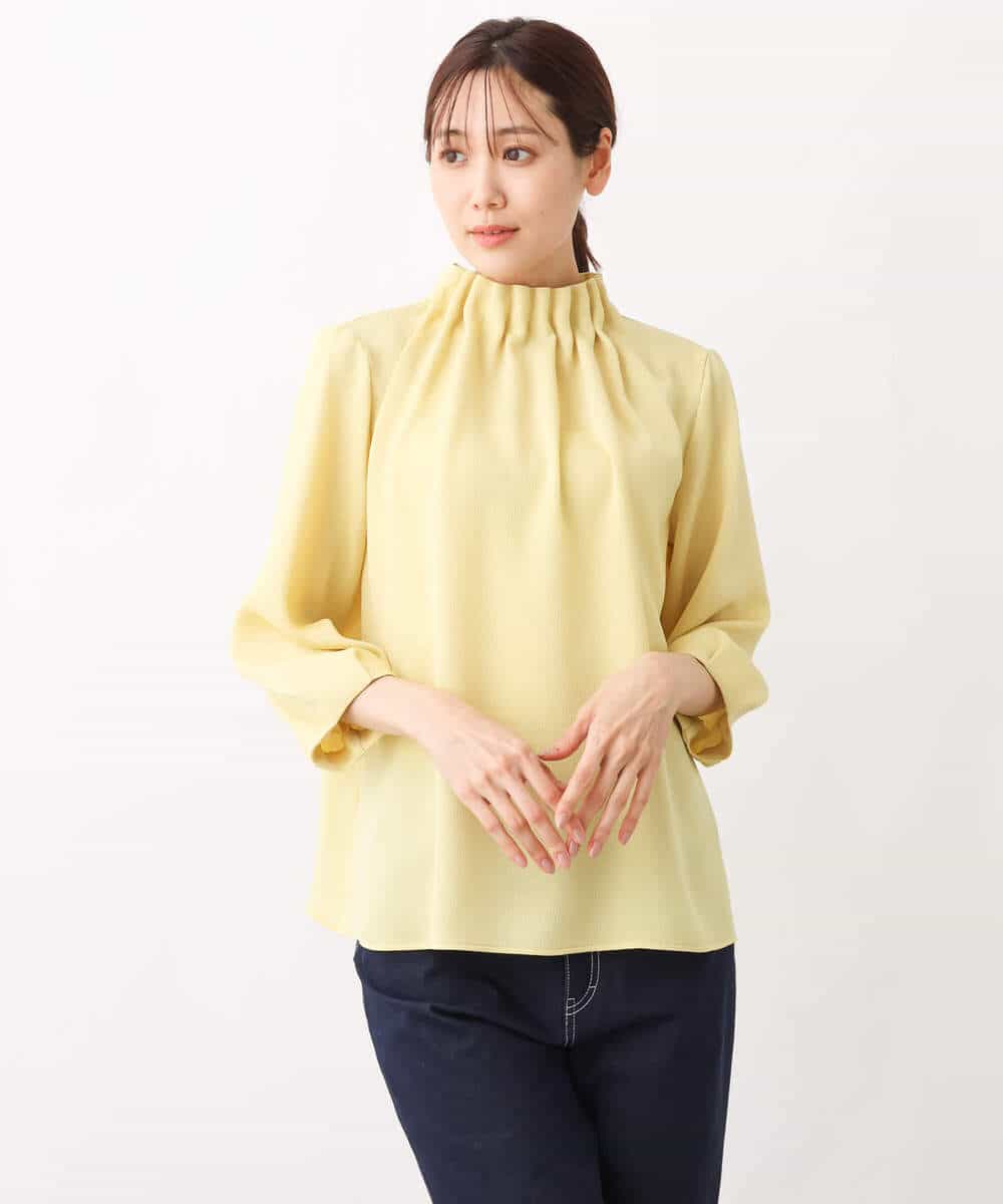 スタンドネックデザインブラウス/洗える(ブラウス・シャツ) | MK  