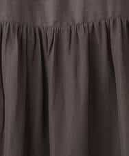 FOBHD67140 MK MICHEL KLEIN(MK ミッシェルクラン) [UVカット/接触冷感/洗える]バンドカラーサテンブラウス ダークグレー