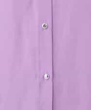 FOBHD67140 MK MICHEL KLEIN(MK ミッシェルクラン) [UVカット/接触冷感/洗える]バンドカラーサテンブラウス ダークグレー