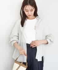 FOBJA46150 MK MICHEL KLEIN(MK ミッシェルクラン) サッカーシャツブラウス/洗える ベージュ