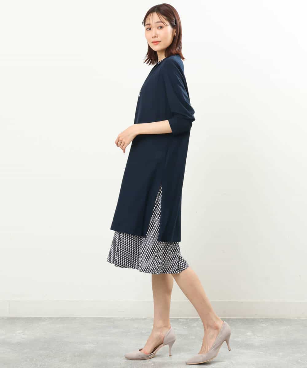FOCFS04120 MK MICHEL KLEIN(MK ミッシェルクラン) 着流しカーディガン/洗える ベージュ