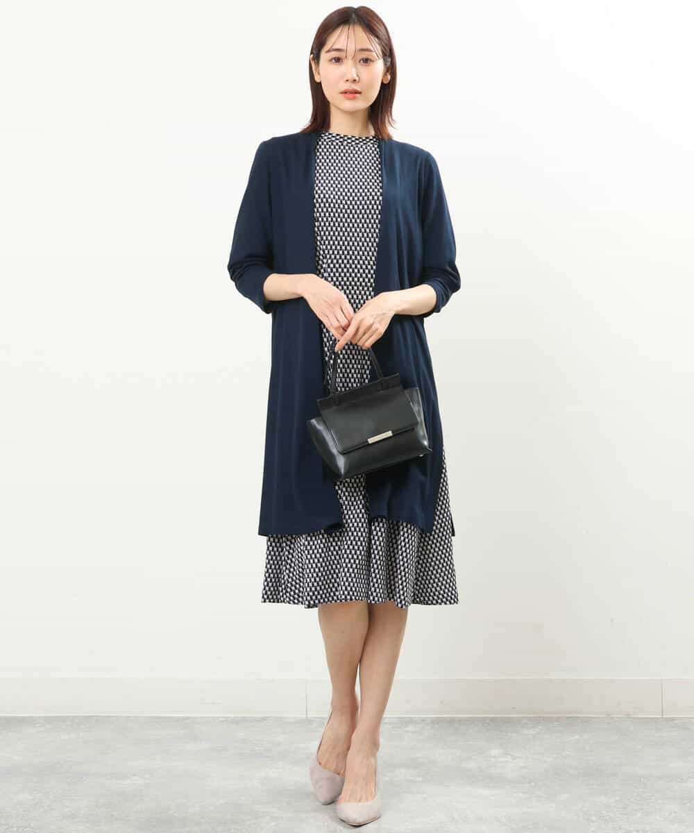 FOCFS04120 MK MICHEL KLEIN(MK ミッシェルクラン) 着流しカーディガン/洗える ベージュ