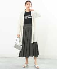 FOCFS04120 MK MICHEL KLEIN(MK ミッシェルクラン) 着流しカーディガン/洗える ベージュ