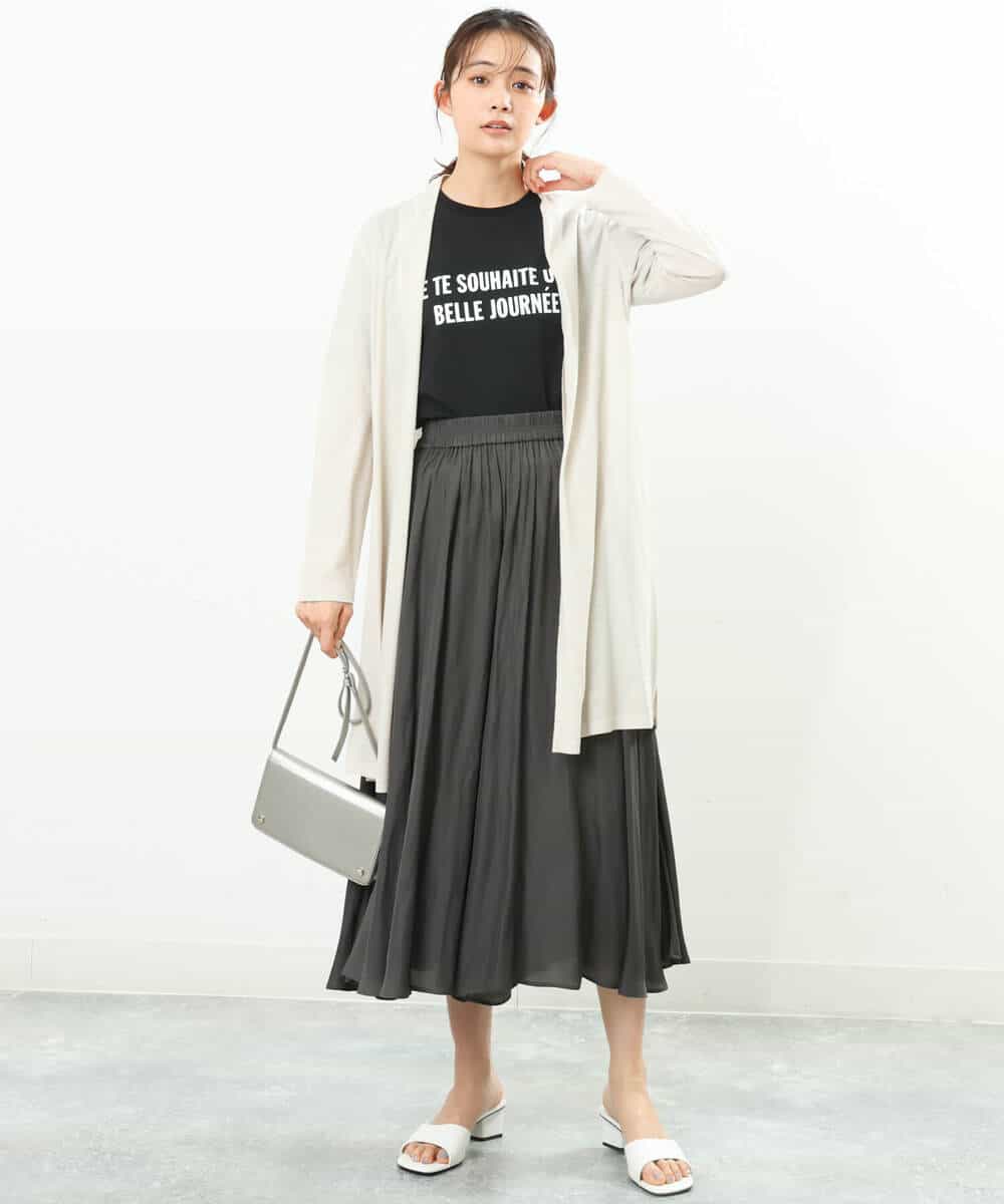 FOCFS04120 MK MICHEL KLEIN(MK ミッシェルクラン) 着流しカーディガン/洗える ベージュ