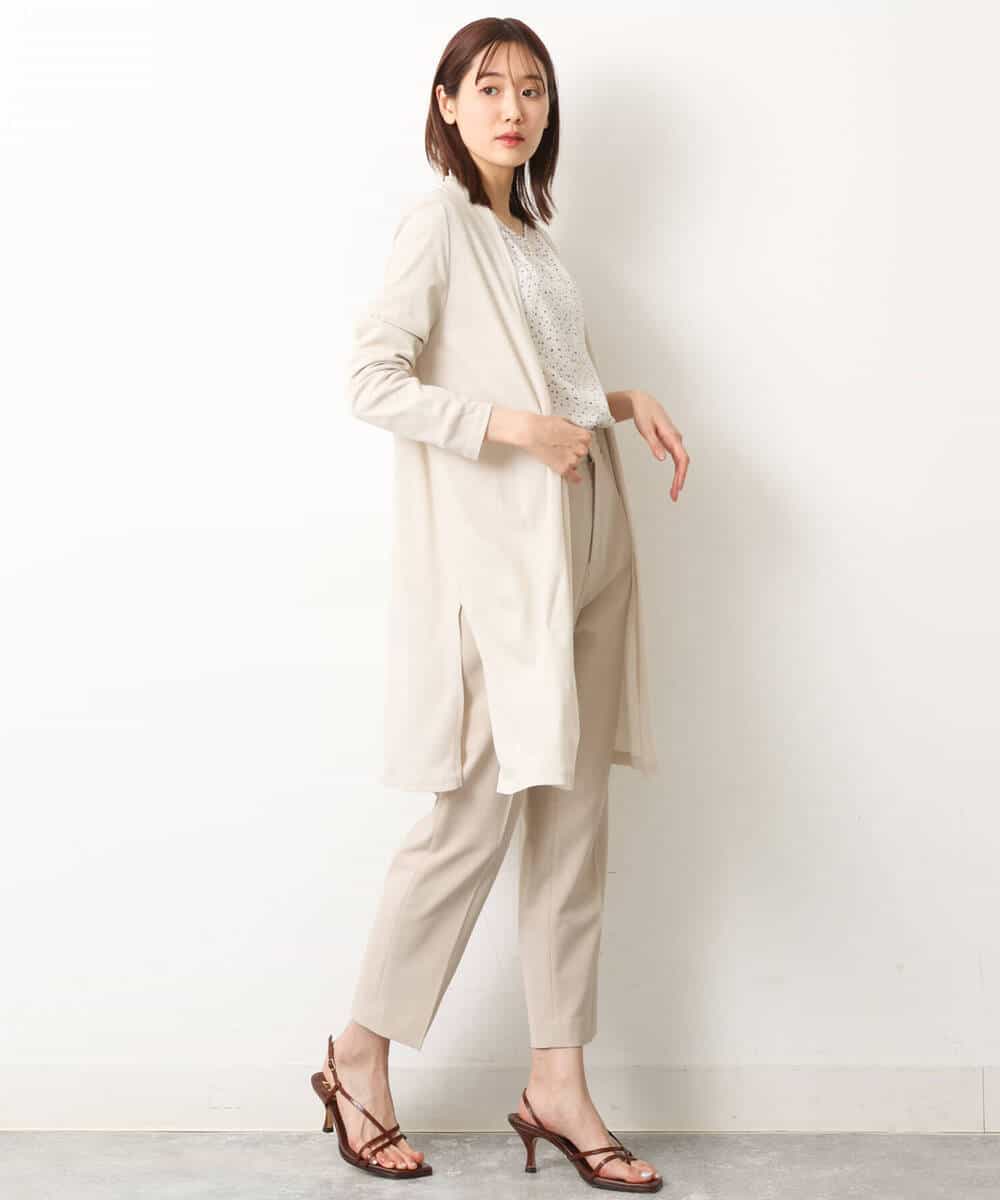 FOCFS04120 MK MICHEL KLEIN(MK ミッシェルクラン) 着流しカーディガン/洗える ベージュ