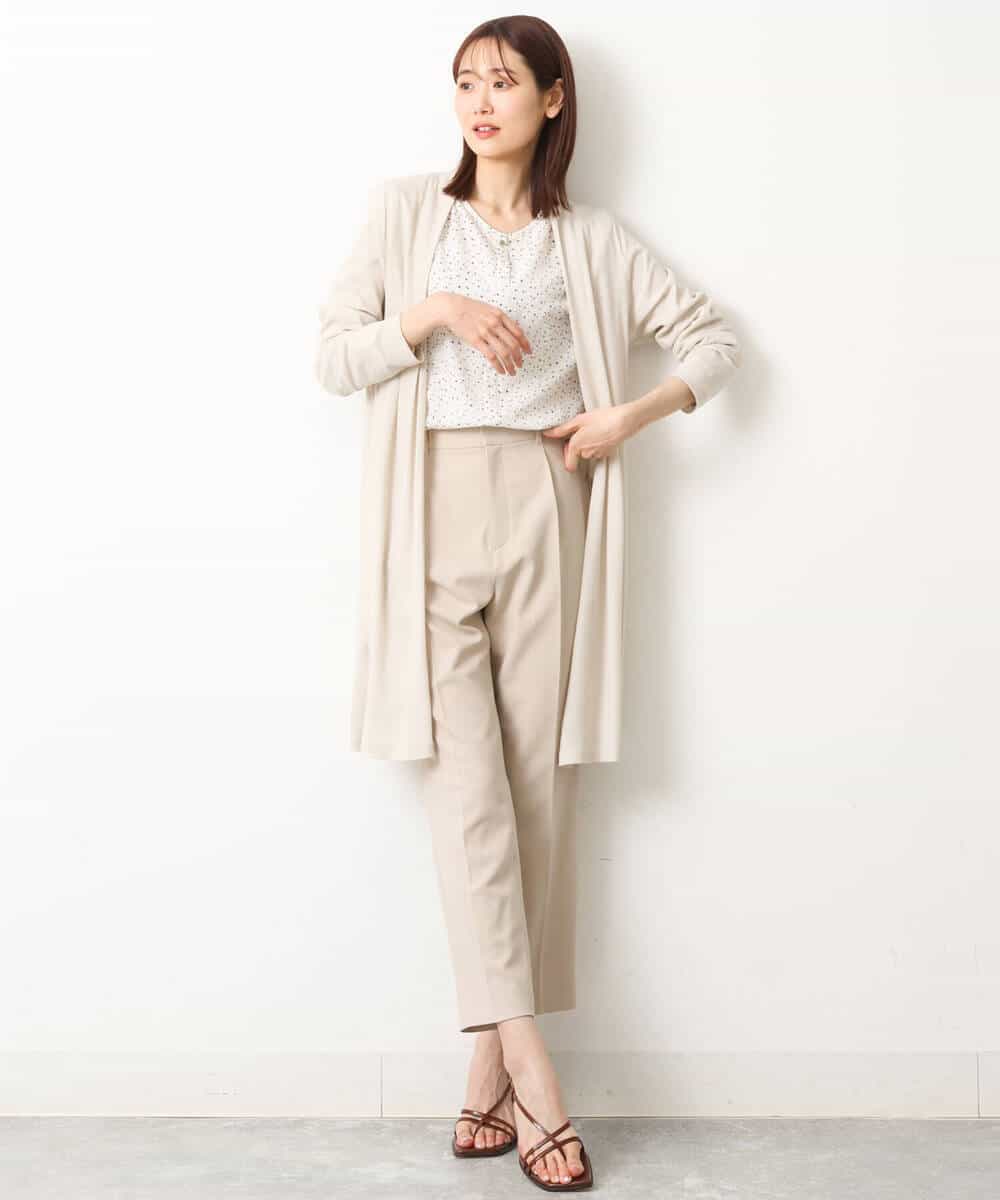 FOCFS04120 MK MICHEL KLEIN(MK ミッシェルクラン) 着流しカーディガン/洗える ベージュ