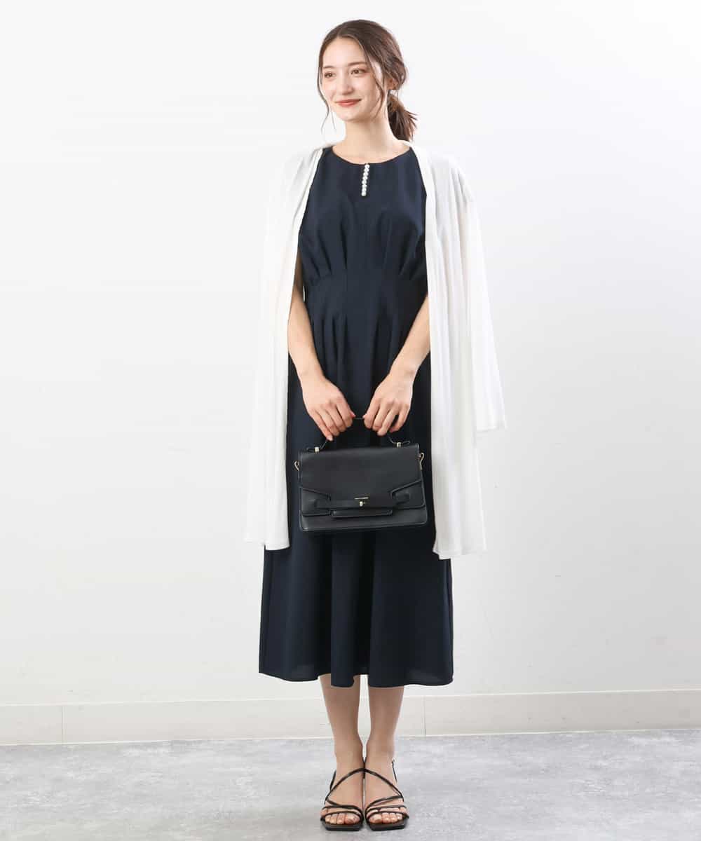 FOCFS04120 MK MICHEL KLEIN(MK ミッシェルクラン) 着流しカーディガン/洗える ベージュ