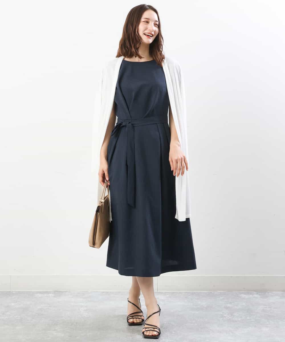 FOCFS04120 MK MICHEL KLEIN(MK ミッシェルクラン) 着流しカーディガン/洗える ベージュ