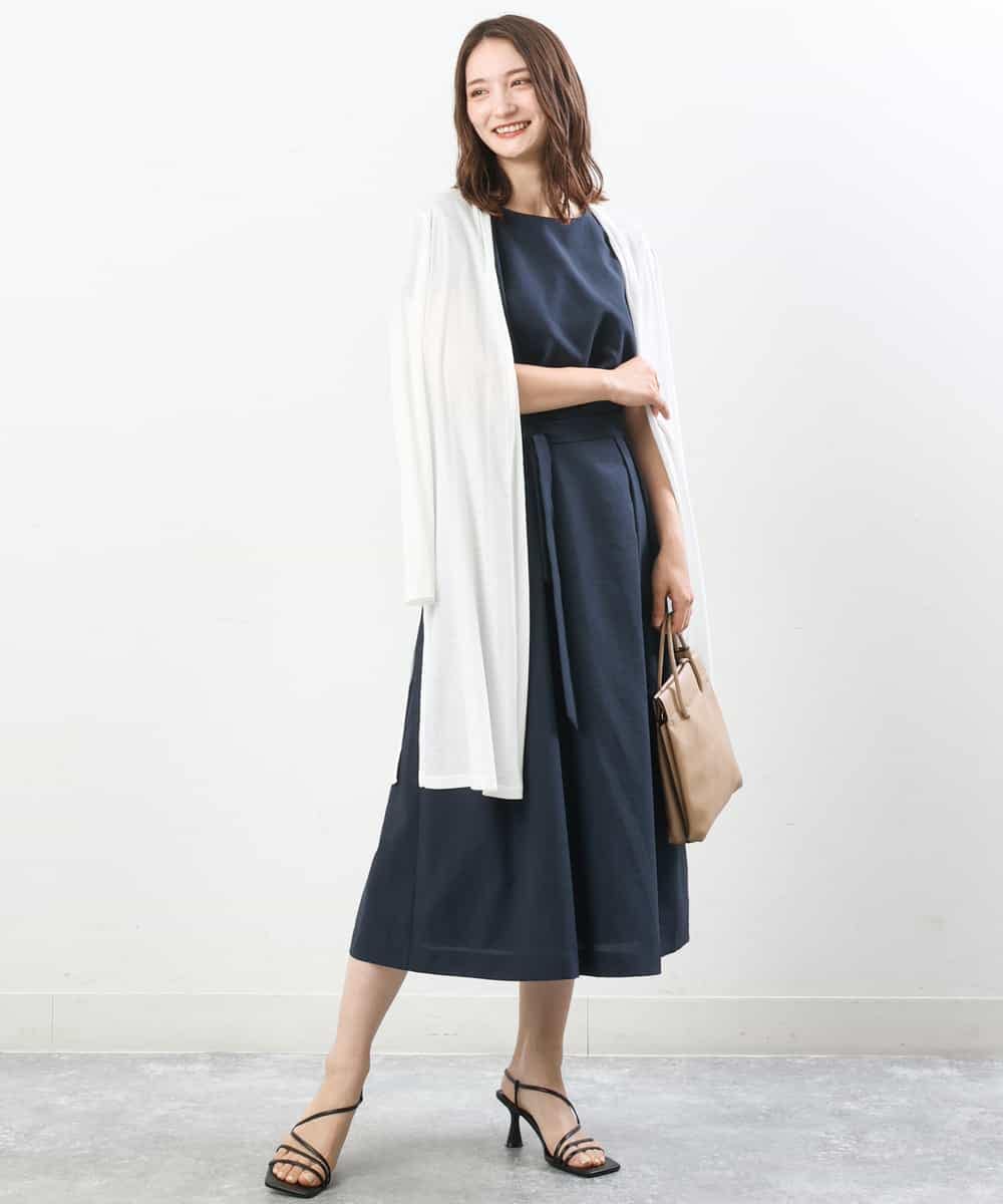 FOCFS04120 MK MICHEL KLEIN(MK ミッシェルクラン) 着流しカーディガン/洗える ベージュ