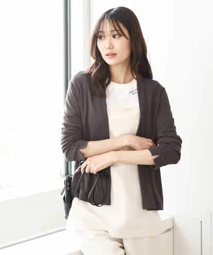 FOCGA41120 MK MICHEL KLEIN ショート丈カーディガン/接触冷感/UVカット/洗える