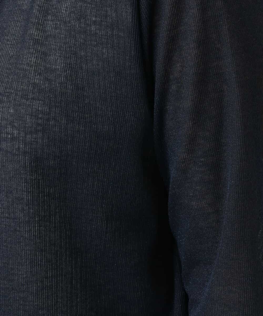 FOCGD40130 MK MICHEL KLEIN(MK ミッシェルクラン) コットン混シアーラメカーディガン/洗える ライトブルー