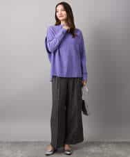 FOFAD40170 MK MICHEL KLEIN(MK ミッシェルクラン) ハイネックジレ×クルーネックニット ツインセット ベージュ