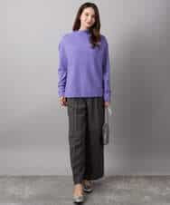 FOFAD40170 MK MICHEL KLEIN(MK ミッシェルクラン) ハイネックジレ×クルーネックニット ツインセット ベージュ