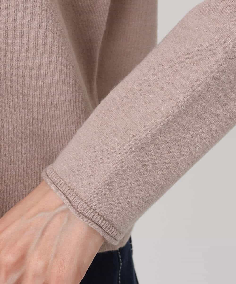 FOFAD40170 MK MICHEL KLEIN(MK ミッシェルクラン) ハイネックジレ×クルーネックニット ツインセット ベージュ