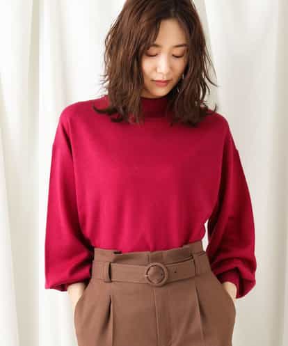 MK MICHEL KLEIN(エムケー ミッシェルクラン) 【InRed12月号掲載/洗える】モックネック ハイゲージニット ピンク 38