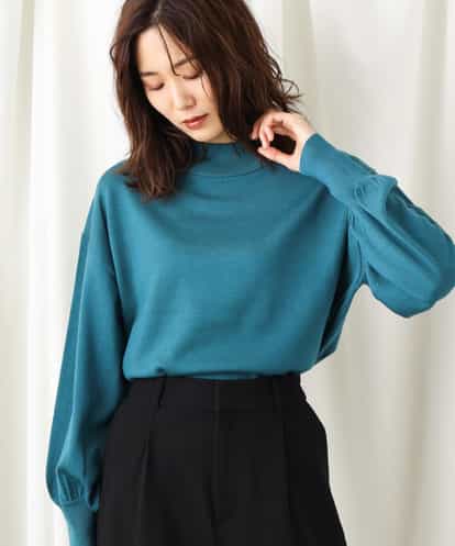 MK MICHEL KLEIN(エムケー ミッシェルクラン) 【InRed12月号掲載/洗える】モックネック ハイゲージニット グリーン 38
