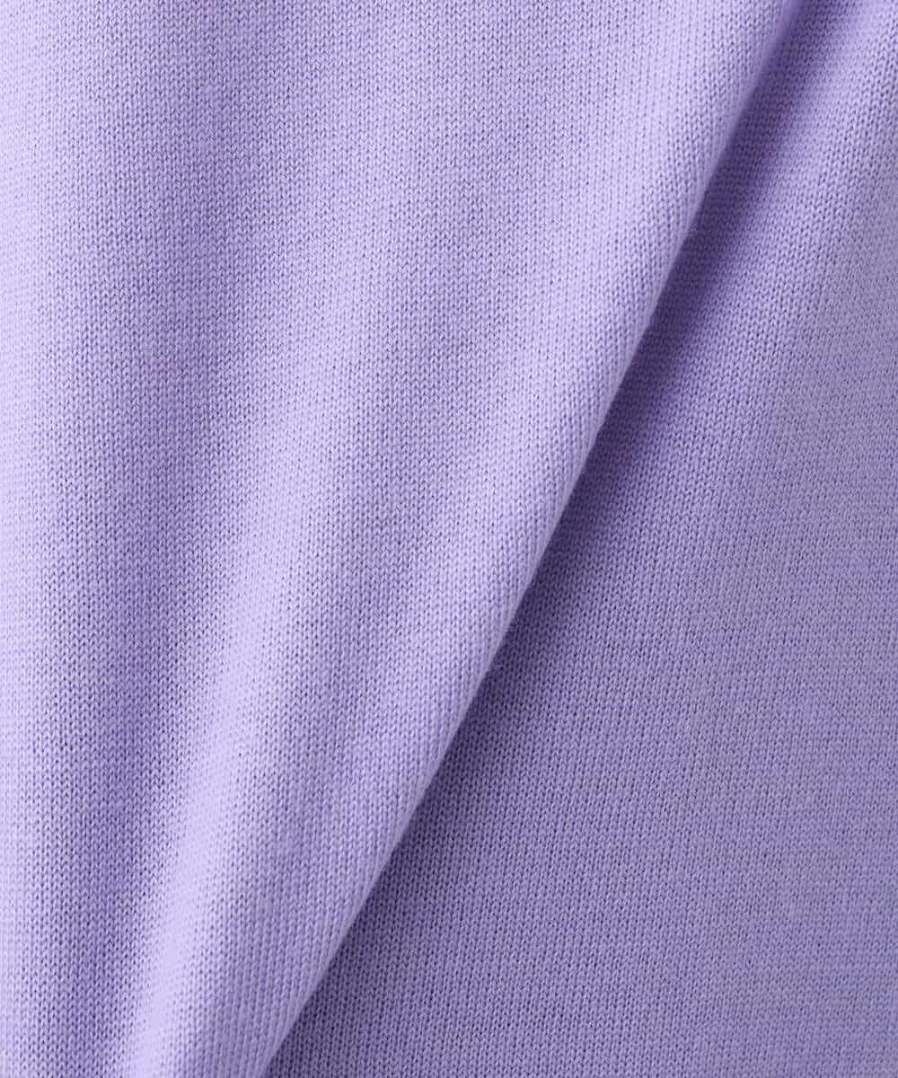 FOFAV02150 MK MICHEL KLEIN(MK ミッシェルクラン) チュニック丈Vネックニット/洗える ラベンダー