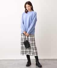 FOFAV07210 MK MICHEL KLEIN(MK ミッシェルクラン) ミドル丈ウールニット/洗える イエロー