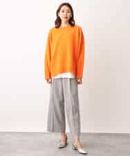 FOFAV07210 MK MICHEL KLEIN(MK ミッシェルクラン) ミドル丈ウールニット/洗える イエロー