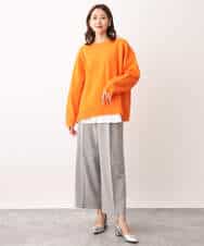 FOFAV07210 MK MICHEL KLEIN(MK ミッシェルクラン) ミドル丈ウールニット/洗える イエロー