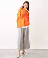 FOFAV07210 MK MICHEL KLEIN(MK ミッシェルクラン) ミドル丈ウールニット/洗える イエロー