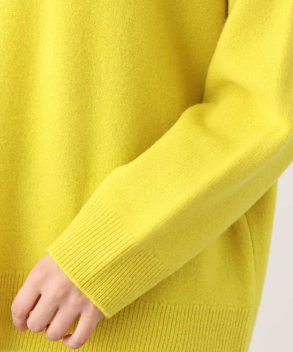 FOFAV07210 MK MICHEL KLEIN(MK ミッシェルクラン) ミドル丈ウールニット/洗える イエロー