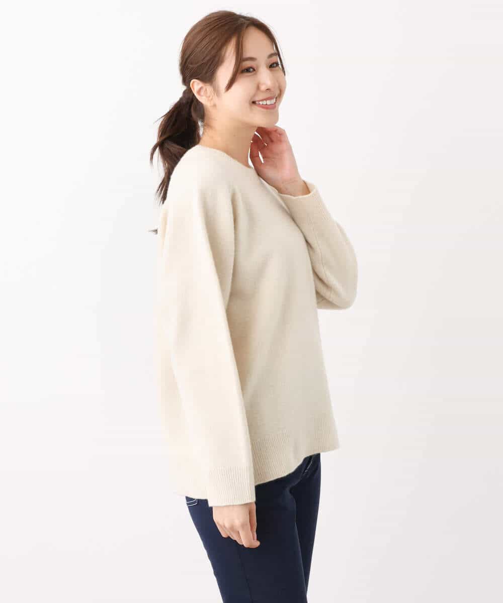 FOFAV07210 MK MICHEL KLEIN(MK ミッシェルクラン) ミドル丈ウールニット/洗える イエロー