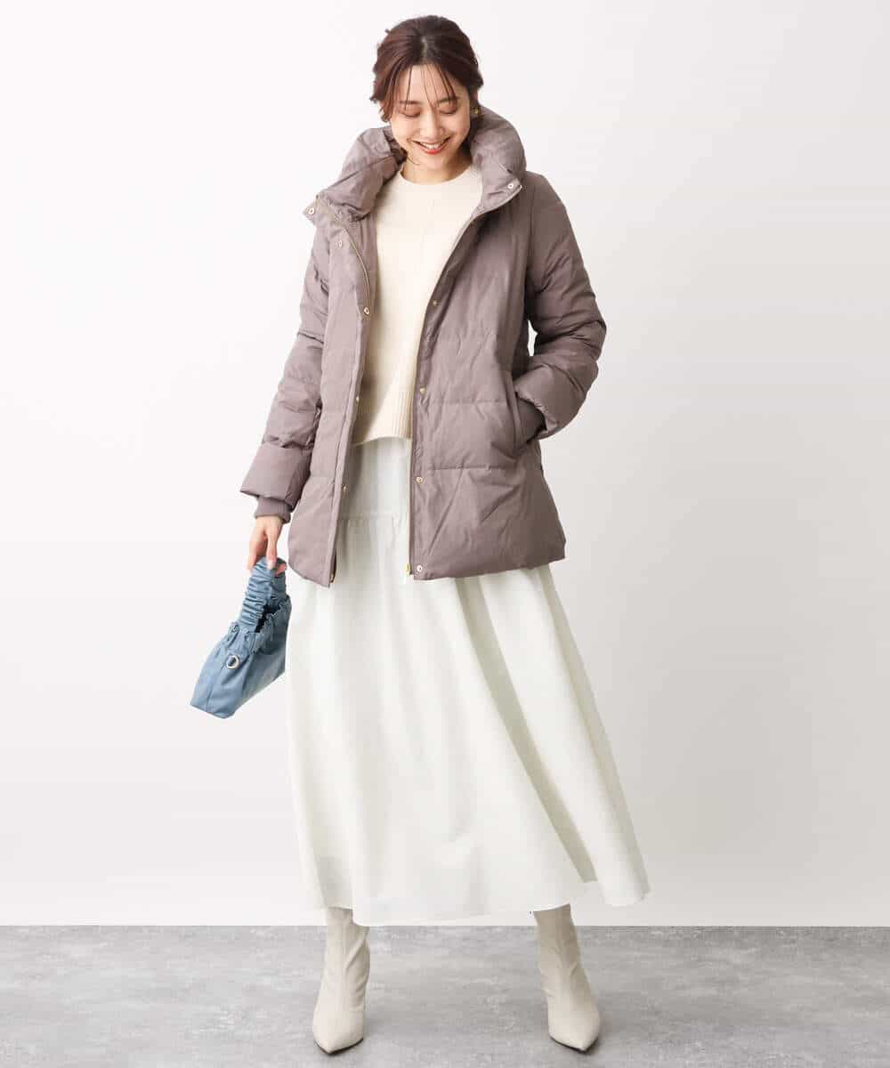 FOFAV08170 MK MICHEL KLEIN(MK ミッシェルクラン) ショート丈ウールニット/洗える イエロー
