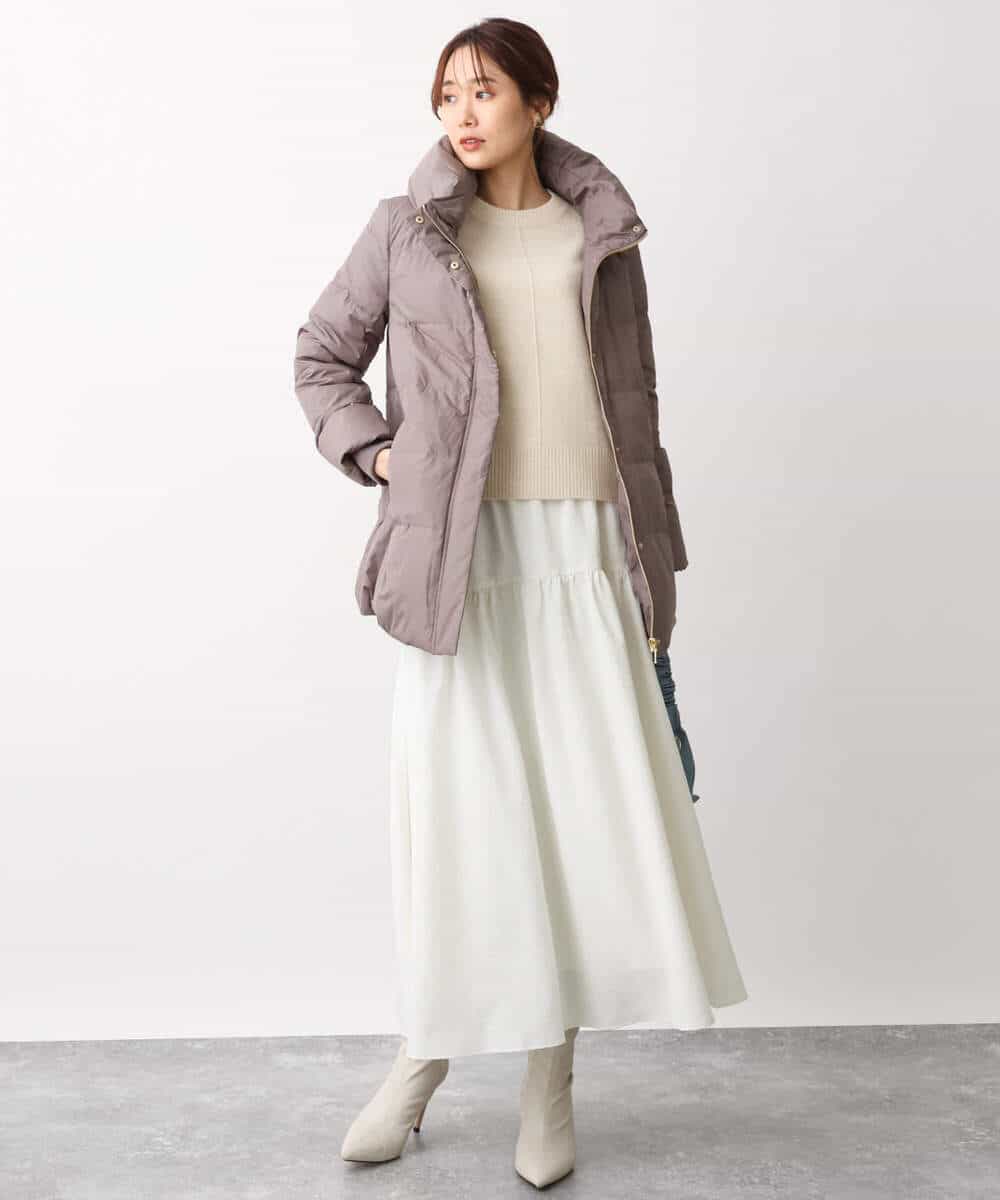 FOFAV08170 MK MICHEL KLEIN(MK ミッシェルクラン) ショート丈ウールニット/洗える イエロー