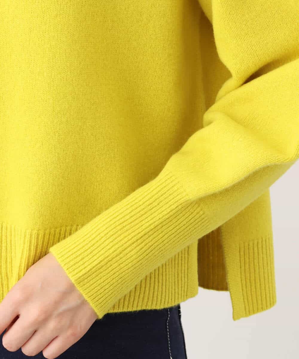 FOFAV08170 MK MICHEL KLEIN(MK ミッシェルクラン) ショート丈ウールニット/洗える イエロー
