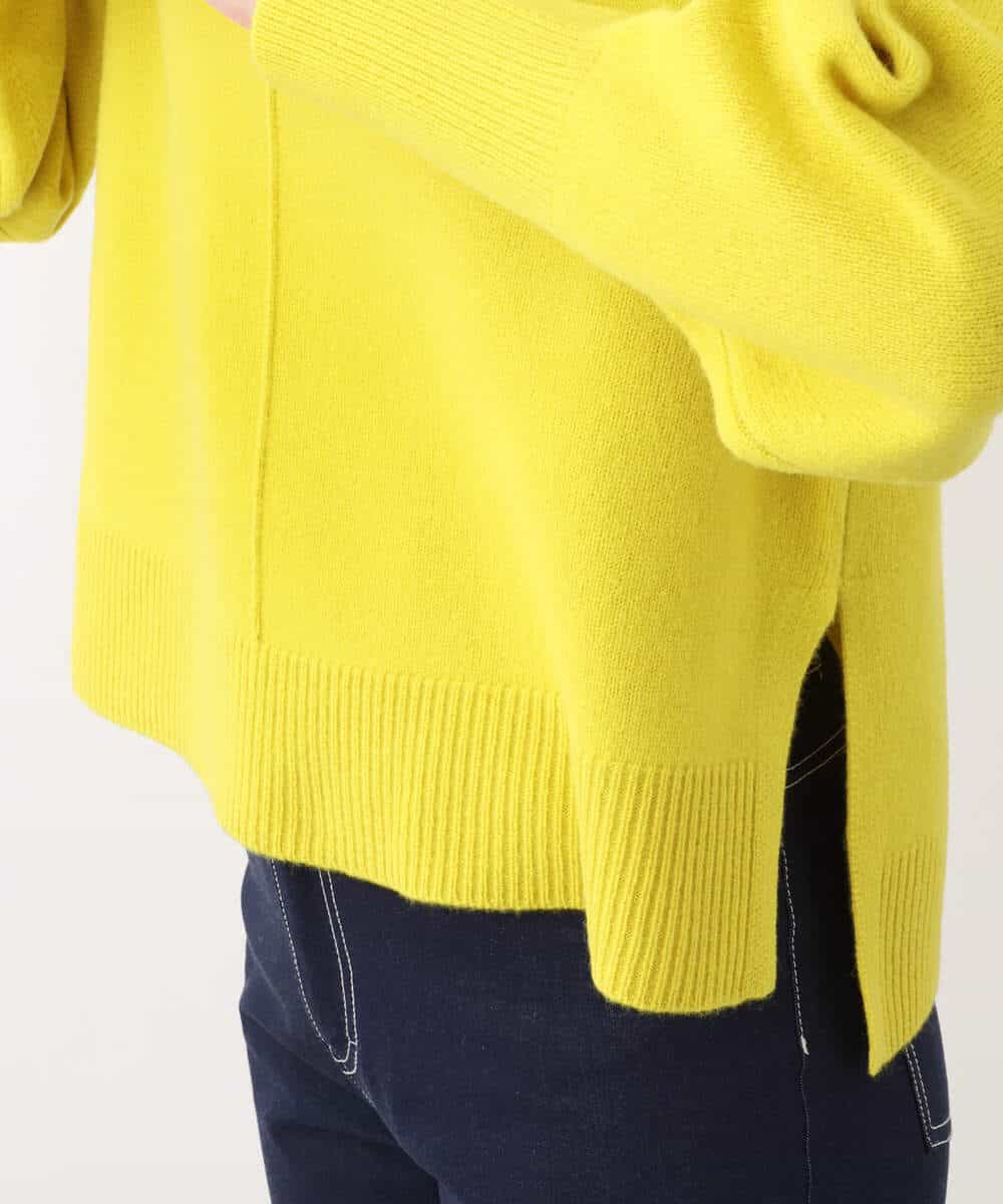 FOFAV08170 MK MICHEL KLEIN(MK ミッシェルクラン) ショート丈ウールニット/洗える イエロー