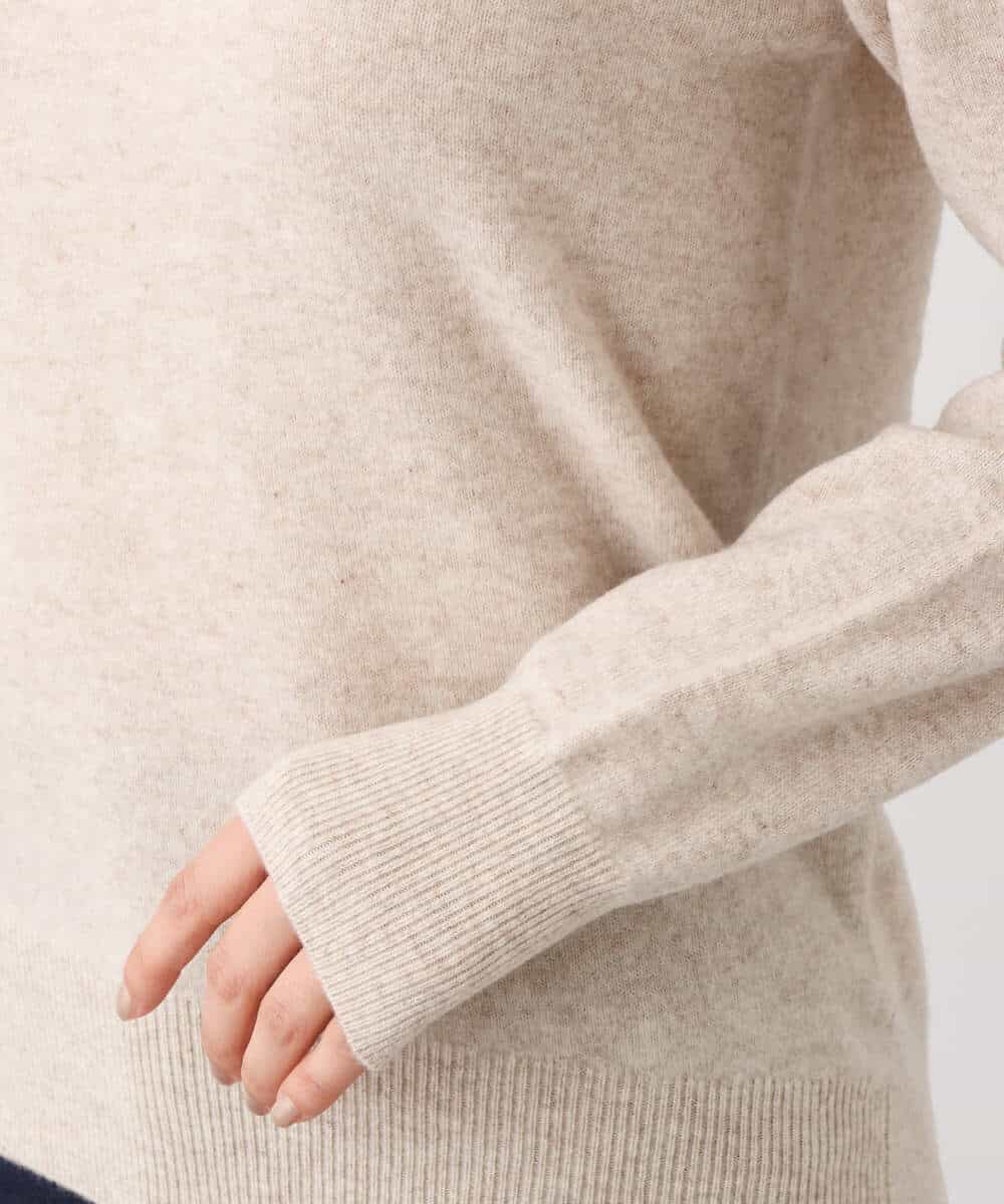 FOFAV09150 MK MICHEL KLEIN(MK ミッシェルクラン) airwoolパール調釦バックデザインニット ピンク
