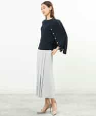 FOFFS02160 MK MICHEL KLEIN(MK ミッシェルクラン) ショート丈カラーニットアンサンブル/洗える イエロー