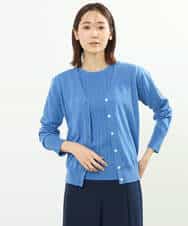 FOFFS02160 MK MICHEL KLEIN(MK ミッシェルクラン) ショート丈カラーニットアンサンブル/洗える イエロー