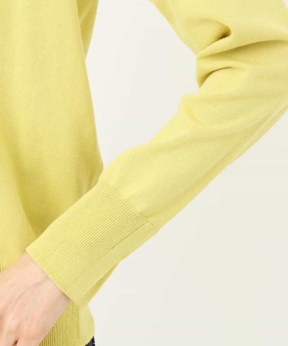 FOFFS02160 MK MICHEL KLEIN(MK ミッシェルクラン) ショート丈カラーニットアンサンブル/洗える イエロー