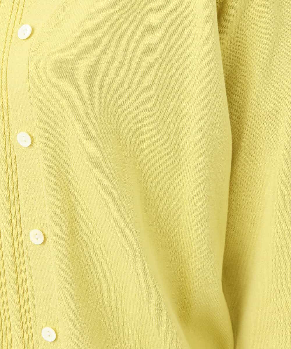 FOFFS02160 MK MICHEL KLEIN(MK ミッシェルクラン) ショート丈カラーニットアンサンブル/洗える イエロー