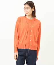FOFFS02160 MK MICHEL KLEIN(MK ミッシェルクラン) ショート丈カラーニットアンサンブル/洗える イエロー