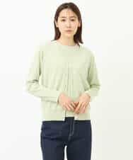 FOFFS02160 MK MICHEL KLEIN(MK ミッシェルクラン) ショート丈カラーニットアンサンブル/洗える イエロー
