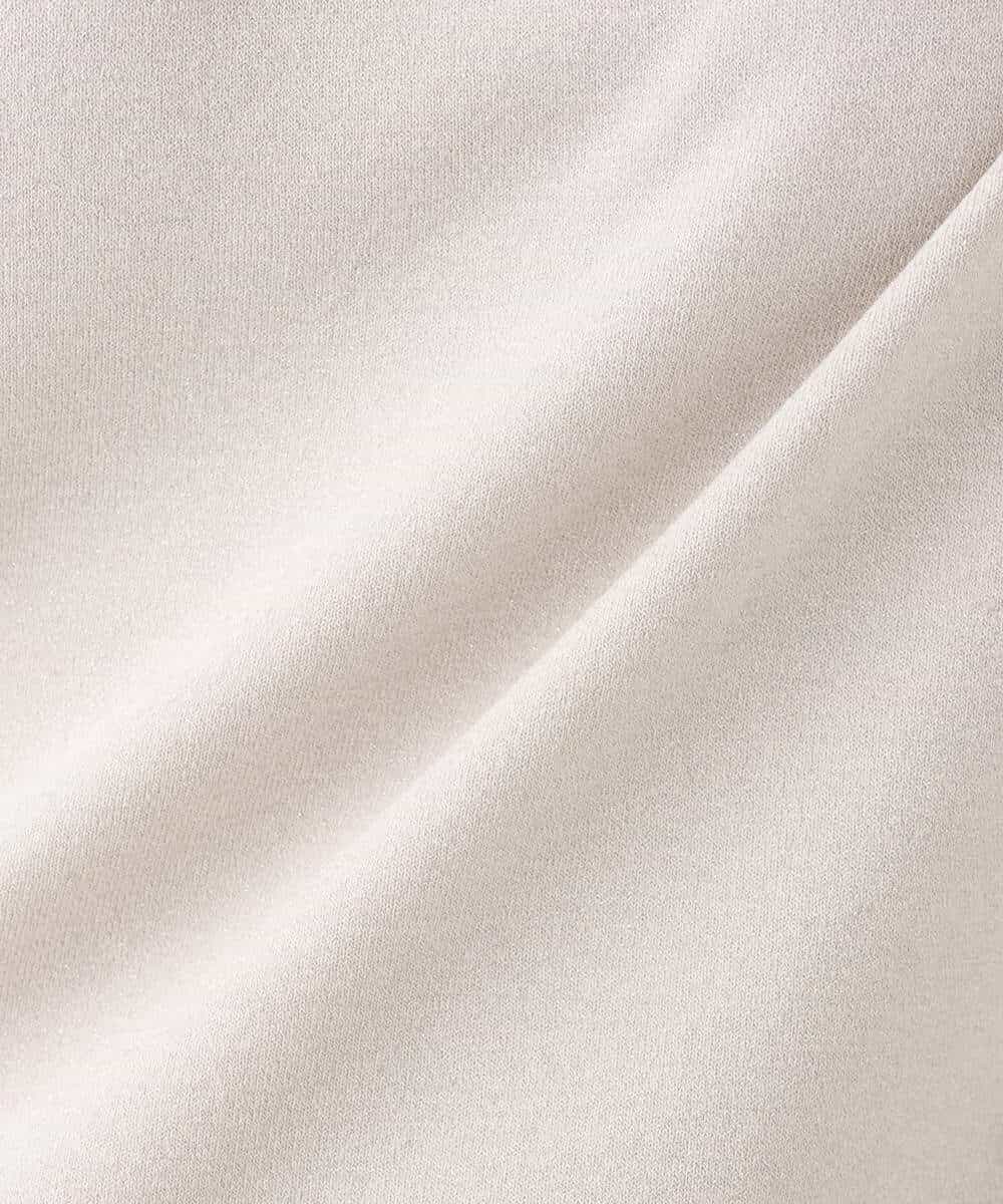 FOFGA31180 MK MICHEL KLEIN(MK ミッシェルクラン) クロップド丈ラメニット×フレアーデシンタンクトップ アンサンブル/洗える ライトベージュ