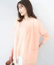 FOFGD30170 MK MICHEL KLEIN(MK ミッシェルクラン) カラーニットアンサンブル/洗える サーモンオレンジ