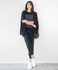 FOFGD30170 MK MICHEL KLEIN(MK ミッシェルクラン) カラーニットアンサンブル/洗える ライトブルー