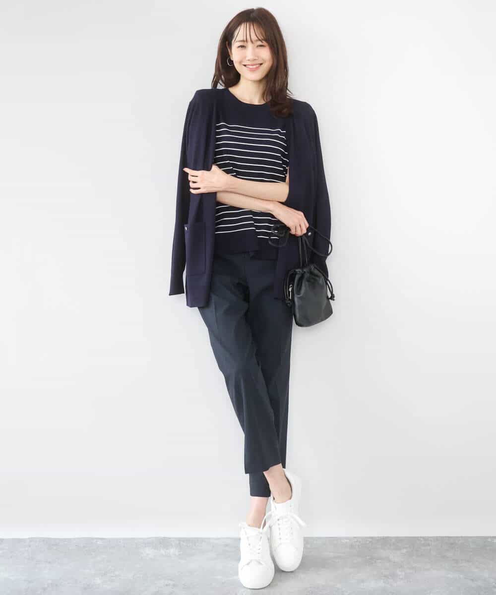 FOFGD30170 MK MICHEL KLEIN(MK ミッシェルクラン) カラーニットアンサンブル/洗える ライトブルー