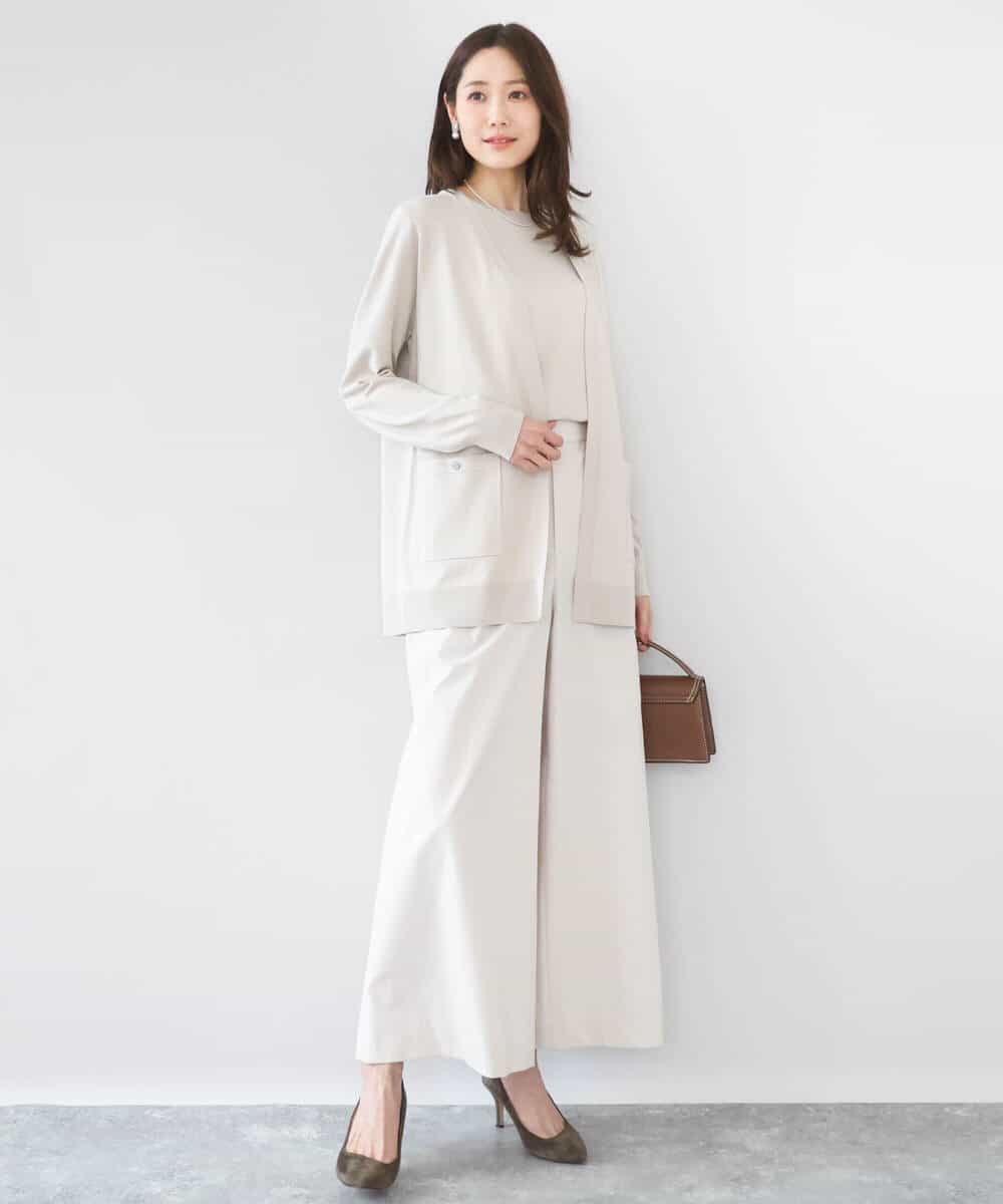 FOFGD30170 MK MICHEL KLEIN(MK ミッシェルクラン) カラーニットアンサンブル/洗える ライトブルー