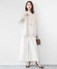 FOFGD30170 MK MICHEL KLEIN(MK ミッシェルクラン) カラーニットアンサンブル/洗える ライトブルー