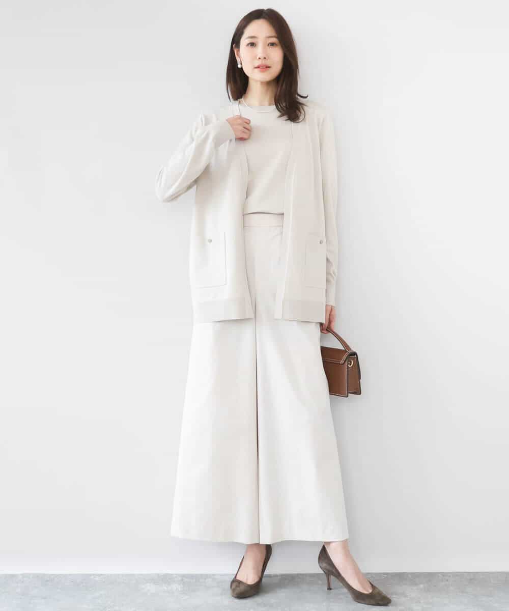 FOFGD30170 MK MICHEL KLEIN(MK ミッシェルクラン) カラーニットアンサンブル/洗える ライトブルー