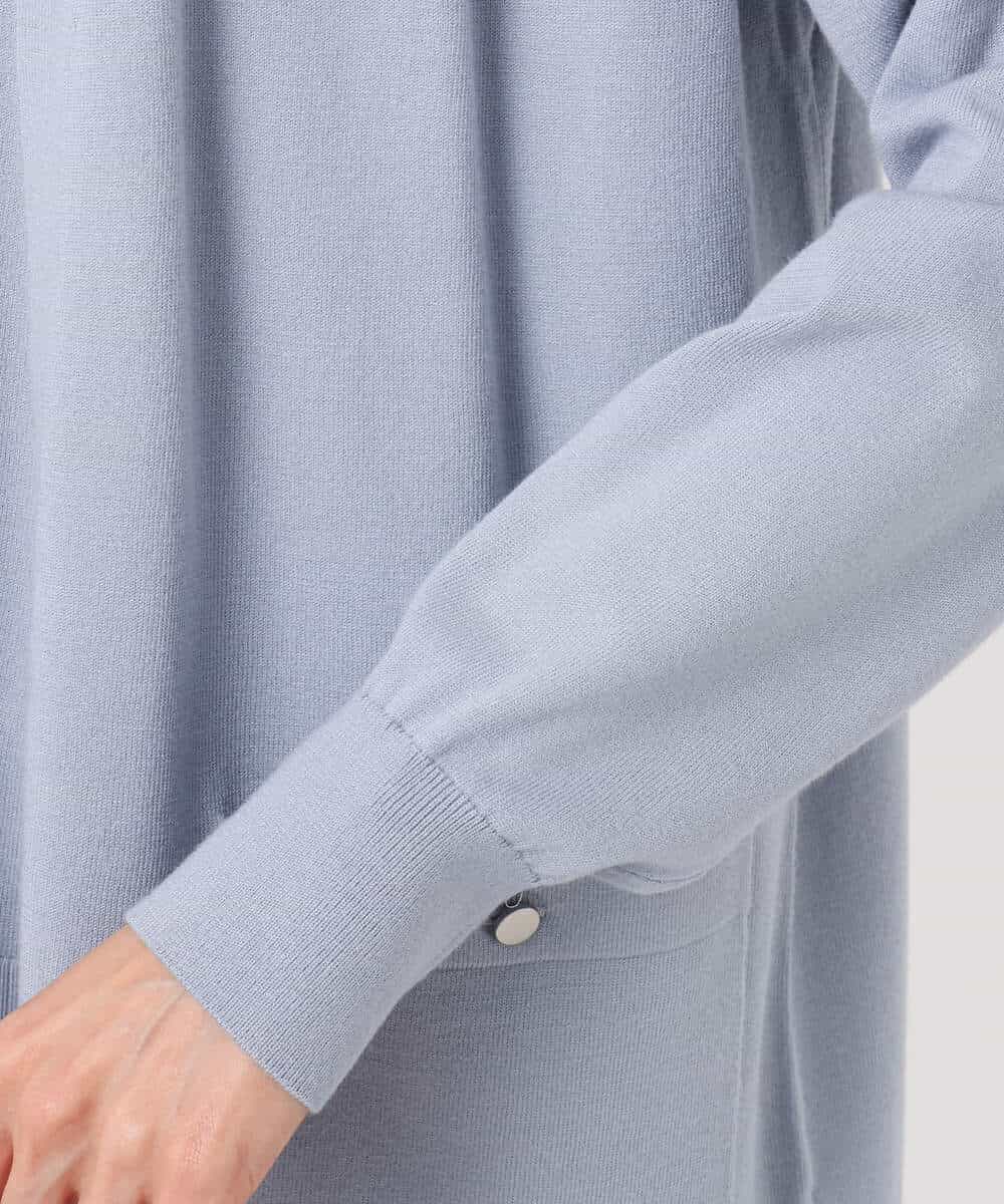 FOFGD30170 MK MICHEL KLEIN(MK ミッシェルクラン) カラーニットアンサンブル/洗える ライトブルー