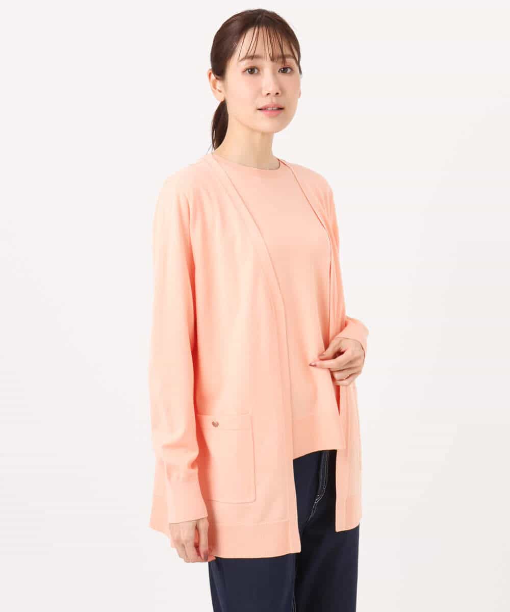 FOFGD30170 MK MICHEL KLEIN(MK ミッシェルクラン) カラーニットアンサンブル/洗える ライトブルー