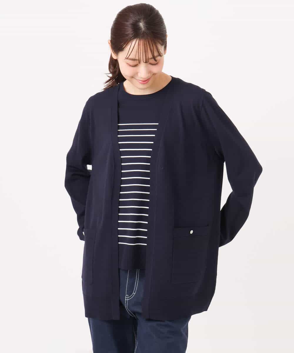 FOFGD30170 MK MICHEL KLEIN(MK ミッシェルクラン) カラーニットアンサンブル/洗える ライトブルー