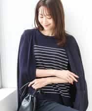 FOFGD30170 MK MICHEL KLEIN(MK ミッシェルクラン) カラーニットアンサンブル/洗える ネイビー